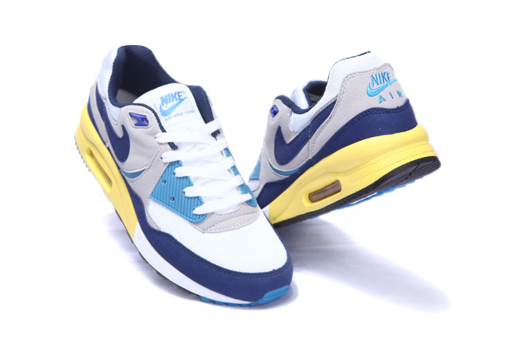 New Men'S Nike Air Max White/Blue/Gary/Midnightblue